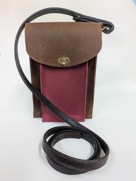 Crossbody Bag with Repurposed Leather strap